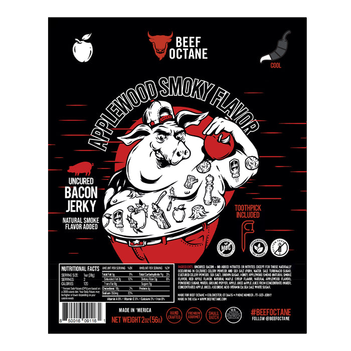 BEEF OCTANE APPLEWOOD SMOKY BACON JERKY