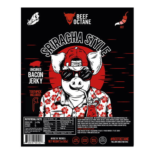 BEEF OCTANE SRIRACHA STYLE BACON JERKY