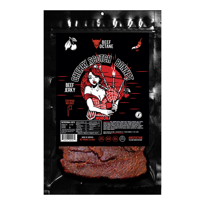 Cherry Scotch Bonnet Beef Jerky