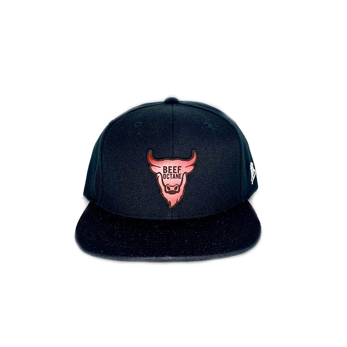 BEEF OCTANE FLAT BRIM HAT - BLACK